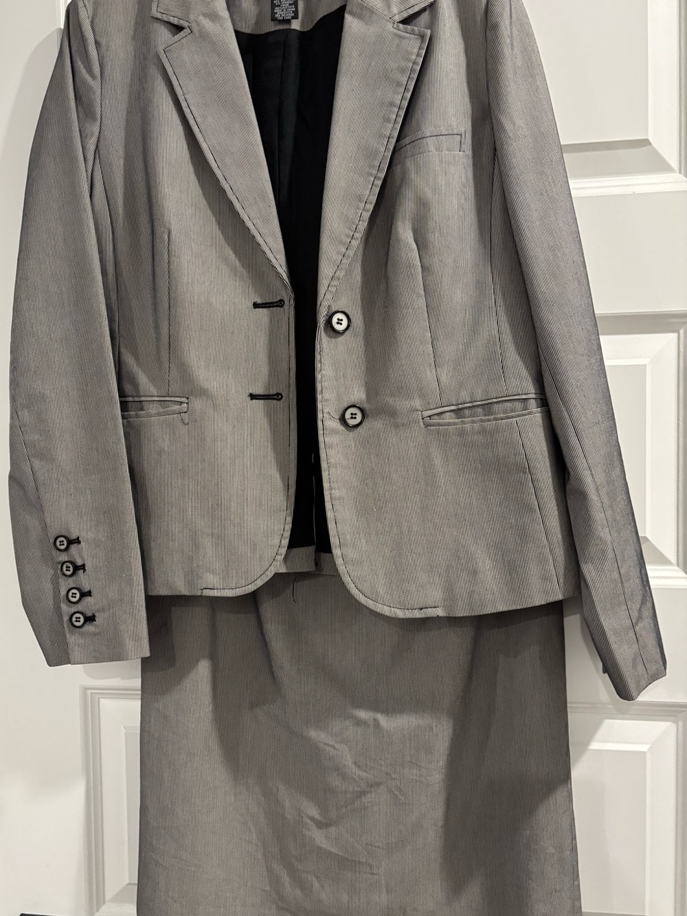 Grace Elements Gray Women's Blazer and Skirt Suit